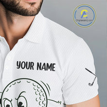 Load image into Gallery viewer, Green Funny Golf Rescue Team Polo Shirt Custom Name, Golf Ball Cartoon Polo, Golf Gifts NBT602