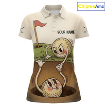 Load image into Gallery viewer, Vintage Funny Golf Ball Custom Team Polo Shirt, Personalized Womens Golf Polo Shirt, Golf Lovers Gift NBT608