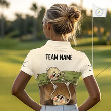 Load image into Gallery viewer, Vintage Funny Golf Ball Custom Team Polo Shirt, Personalized Womens Golf Polo Shirt, Golf Lovers Gift NBT608