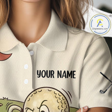 Load image into Gallery viewer, Vintage Funny Golf Ball Custom Team Polo Shirt, Personalized Womens Golf Polo Shirt, Golf Lovers Gift NBT608