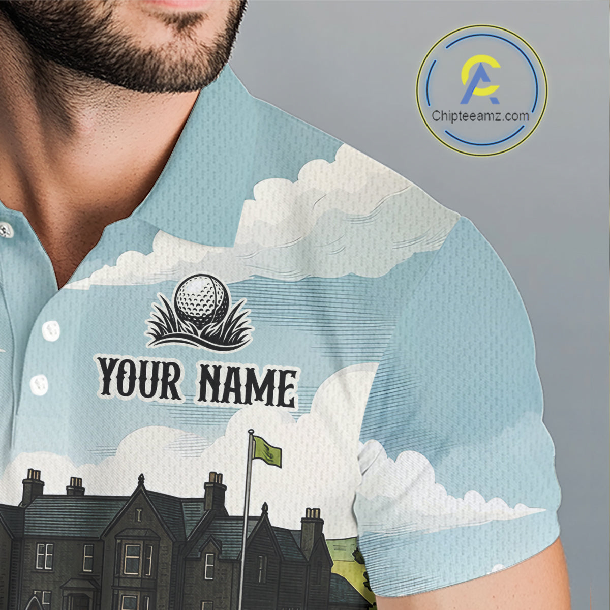 Scottish Terrier Mens Polo Golf Shirts, Vintage Dog Shirt, Dad Golf Gift NBT609