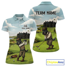 Load image into Gallery viewer, Scottish Terrier Womens Polo Golf Shirts, Vintage Dog Shirt, Mom Golf Gift NBT609