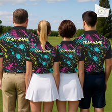 Load image into Gallery viewer, Golf Skull Graffiti Mens Golf Polo Shirt for team golf group - multiple golfers wearing streetwear skull graffiti Polo shirts, custom team name available