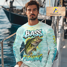 Load image into Gallery viewer, Personalized Bass Long Sleeve Fishing Shirts, Largemouth Bass Fishing Jerseys For Men NBT669