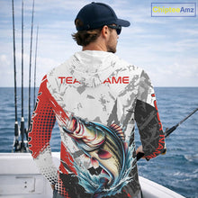 Load image into Gallery viewer, Personalized Bass Fishing Jerseys, Custom Long Sleeve Hooded Bass Fishing Tournament Fishing Shirt NBT793