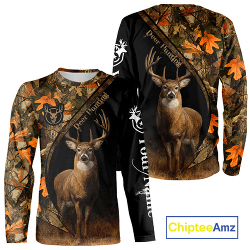Whitetail Deer Hunting Orange Camouflage Shirts for Men, Hunting Clothes for Deer Hunting Season NBT105