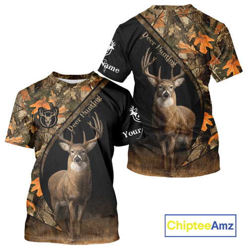 Whitetail Deer Hunting Orange Camouflage Shirts for Men, Hunting Clothes for Deer Hunting Season NBT105