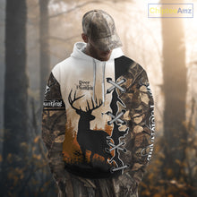 Load image into Gallery viewer, Whitetail Buck Hunting Hoodie, Longsleeve Shirt, Autumn Brown Camo, Perfect Hunter Gifts NBT15