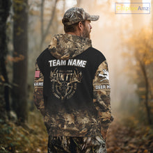 Load image into Gallery viewer, Brown Camo Whitetail Deer Hunting Shirt – Personalized Bow Hunting Apparel for Men, Hunter Gifts NBT28