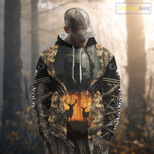 Load image into Gallery viewer, Best Deer Hunting Camo Shirts with Buck Head - Big Game Hunting Gifts for Men NBT49
