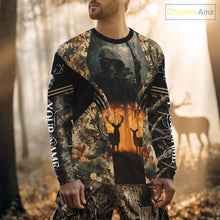 Load image into Gallery viewer, Best Deer Hunting Camo Shirts with Buck Head - Big Game Hunting Gifts for Men NBT49