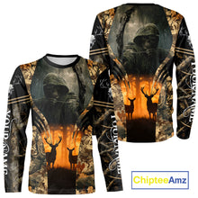 Load image into Gallery viewer, Best Deer Hunting Camo Shirts with Buck Head - Big Game Hunting Gifts for Men NBT49
