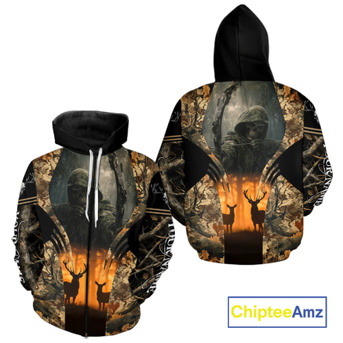 Best Deer Hunting Camo Shirts with Buck Head - Big Game Hunting Gifts for Men NBT49