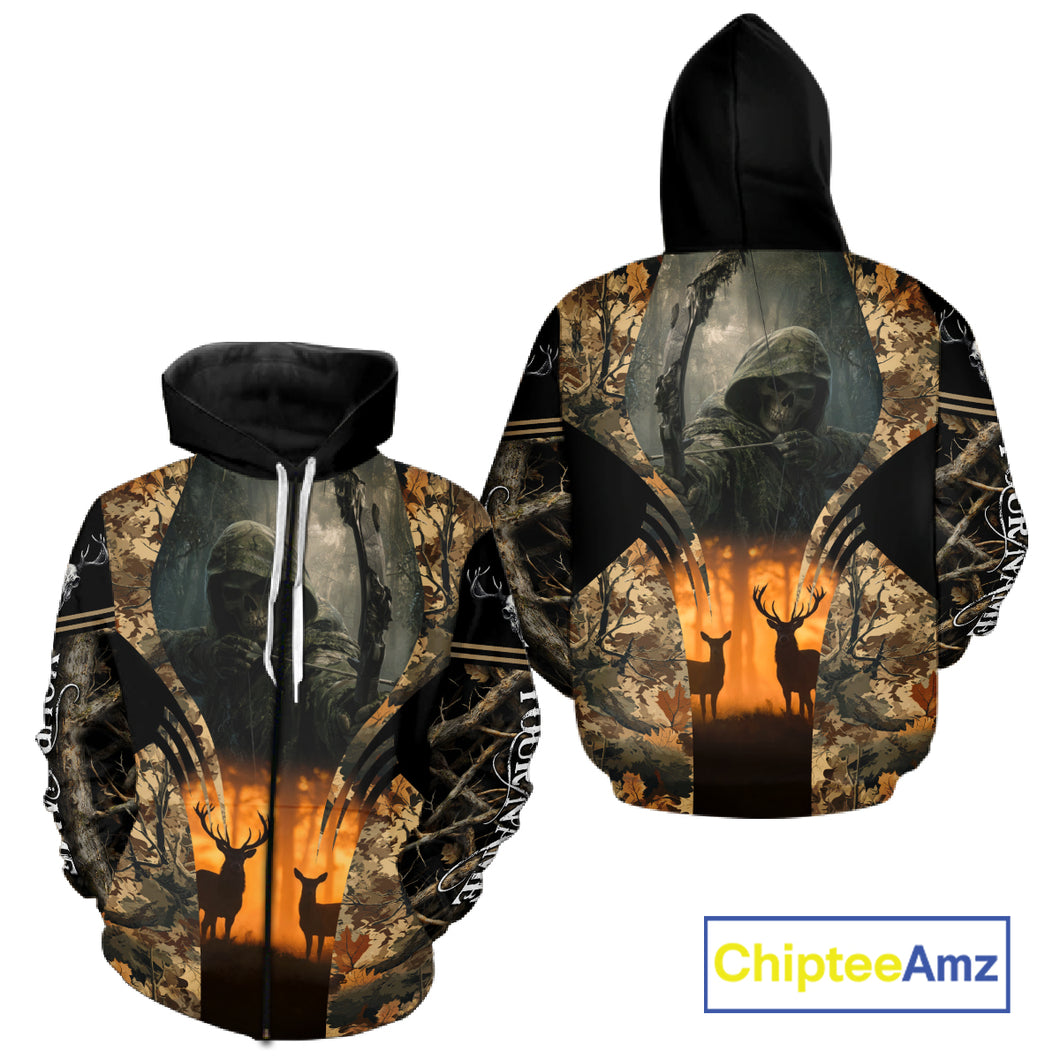 Best Deer Hunting Camo Shirts with Buck Head - Big Game Hunting Gifts for Men NBT49