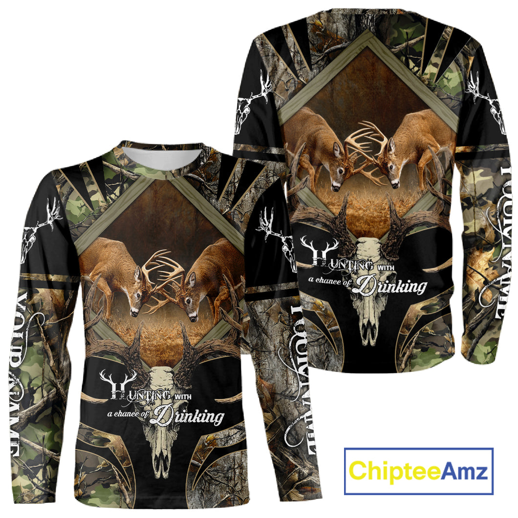 Personalized Mule Deer Hunting Forest Camo 3D All Over Printed Shirts, Best Deer Hunting Gifts for Men NBT77