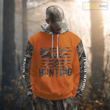 Load image into Gallery viewer, Personalized Deer Hunting Orange Camouflage Custom Name 3D Print Shirt, Deer Hunting Gifts NBT82