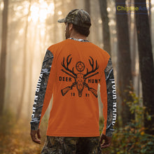 Load image into Gallery viewer, Personalized Deer Hunting Orange Camouflage Custom Name 3D Print Shirt, Deer Hunting Gifts NBT82