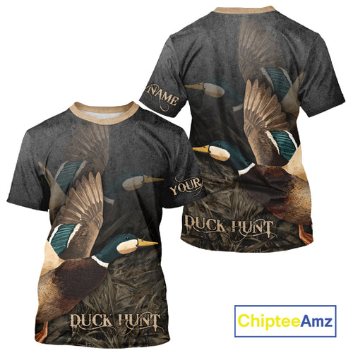 Beautiful Mallard Duck Hunting 3D Print Camouflage Shirts, Duck Hunting Clothes NBT208
