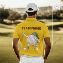 Load image into Gallery viewer, Yellow Funny Golf Ball Custom Team Polo Shirt, Personalized Mens Golf Polo Shirt, Golf Lovers Gift NBT606