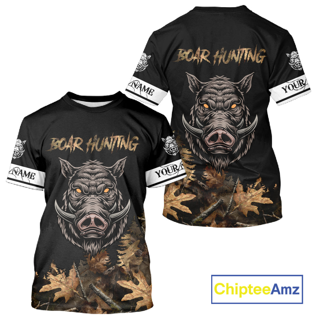 Custom Wild Hog Hunting Camo 3D All Over Printing Shirts for Men, Boar Hunting Gifts NBT123