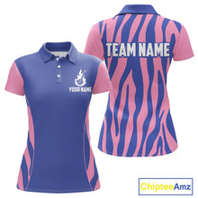 Load image into Gallery viewer, back view of custom name womens golf polo shirt for golf lovers
