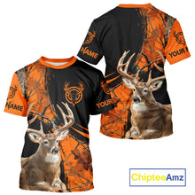 Load image into Gallery viewer, Deer Hunting Orange Camouflage 3D Prints Shirts Hunters, Best Custom Hunting Shirts NBT178