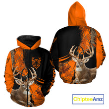 Load image into Gallery viewer, Deer Hunting Orange Camouflage 3D Prints Shirts Hunters, Best Custom Hunting Shirts NBT178