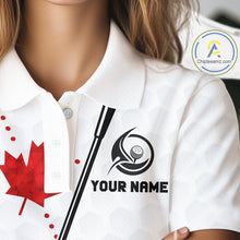 Load image into Gallery viewer, Custom Canadian Flag Womens Golf Polo Shirt Custom Maple Leaves Canada Golf Shirt For Ladies, Golf Gifts NBT556