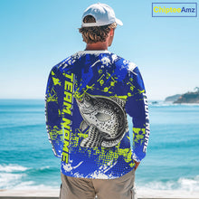 Load image into Gallery viewer, Custom Crappie Fishing Camo Fishing Shirts Long Sleeve, Crappie Tournament Fishing Shirts NBT440