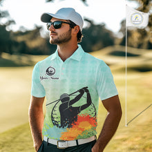 Load image into Gallery viewer, Mens Golf Polo Shirt Colorful Argyle Pattern Custom Name And Team Name Golf Shirt, Golfing Gifts NBT559