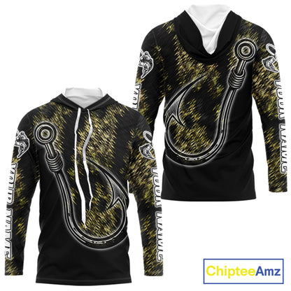 Custom Fish Hooks Bass Fishing Tournament Shirts Long Sleeve, Bass Fishing Shirts NBT454
