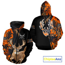 Load image into Gallery viewer, Orange Forest Camo Deer Hunting Shirts, Deer Hunting With Full All Over 3D For Deer Hunters NBT274