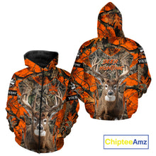 Load image into Gallery viewer, Whitetail Deer Hunting Orange Forest Camo 3D Printed Shirts, Hunting Hoodie Gift for Men NBT319