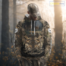 Load image into Gallery viewer, Deer Hunting 3D All Over Print Shirt Custom Brown Fall Season Camo Hunting Clothes NBT322