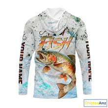 Load image into Gallery viewer, Rainbow Trout Custom UPF Fishing Shirt Long Sleeve Hooded, Trout Fishing Jerseys NBT417