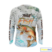 Load image into Gallery viewer, Rainbow Trout Custom UPF Fishing Shirts Long Sleeve, Trout Fishing Shirts NBT417