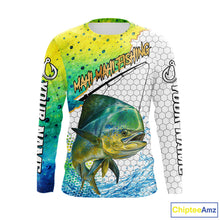 Load image into Gallery viewer, Mahi Mahi Custom Fishing Shirts Long Sleeve, Saltwater Fishing Clothing, Fishing Jerseys NBT425