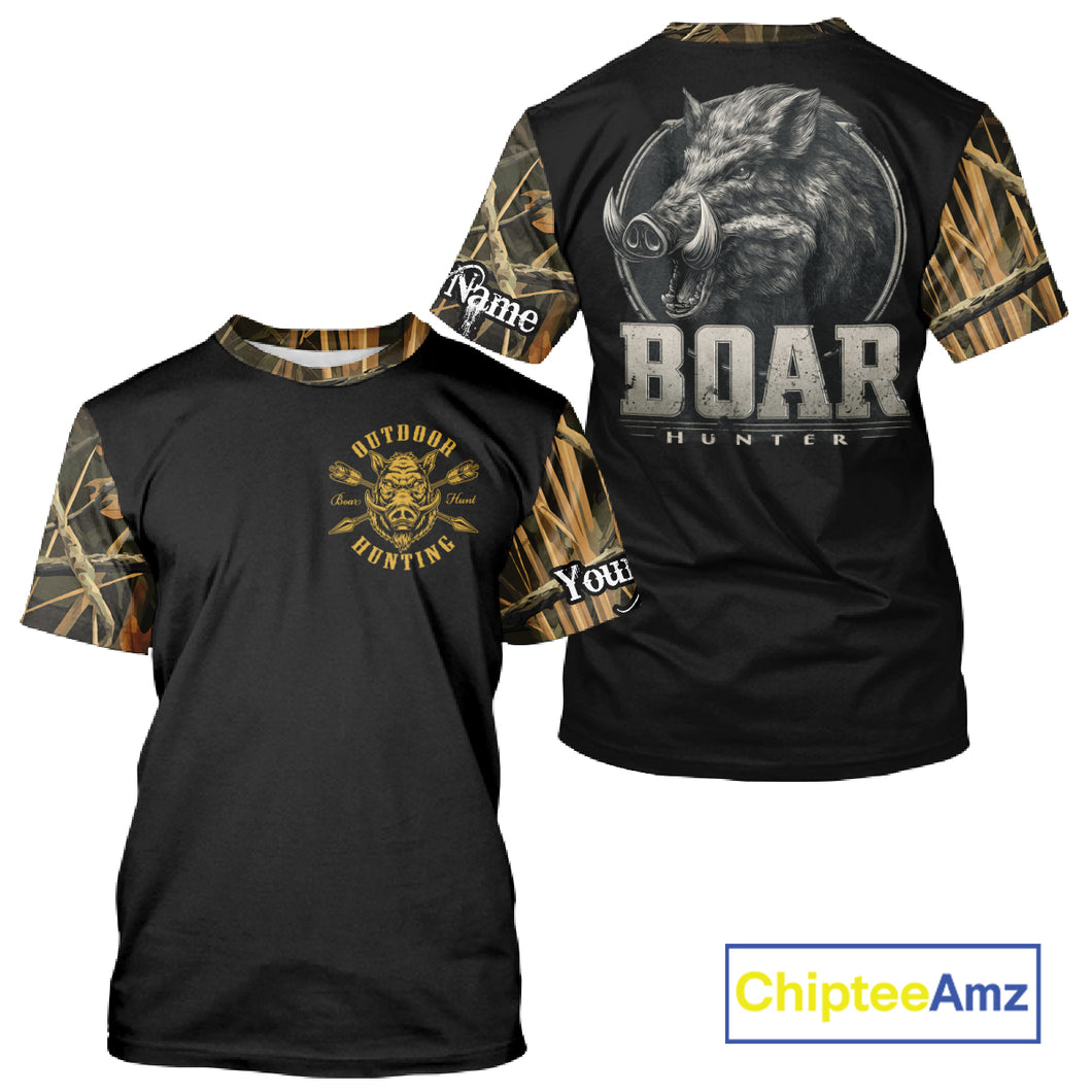 Wild Boar Hunting Camouflage 3D All Over Print Shirts Personalized Hunting Gifts NBT138