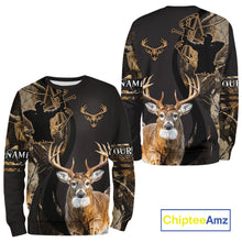 Load image into Gallery viewer, Deer Bow Hunting Camouflage Custom Name Shirts, Personalized Deer Hunting Clothes NBT342