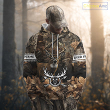 Load image into Gallery viewer, Deer Hunting Custom Name Camouflage Hunting Clothing, Deer Hunting Shirt, Hunting Gifts NBT289