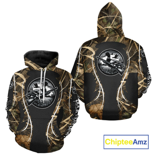 Personalized Duck Hunting Waterfowl Camouflage All Over Printing Shirts, Duck Hunting Clothing NBT240