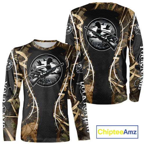 Personalized Duck Hunting Grass Camouflage All Over Printing Shirts, Duck Hunting Clothing, Hunting Gifts NBT240