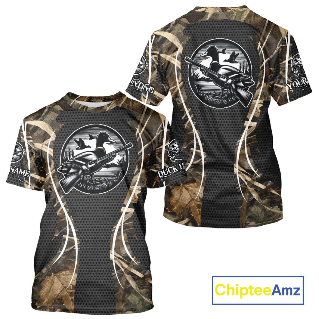 Personalized Duck Hunting Waterfowl Camouflage All Over Printing Shirts, Duck Hunting Clothing NBT240
