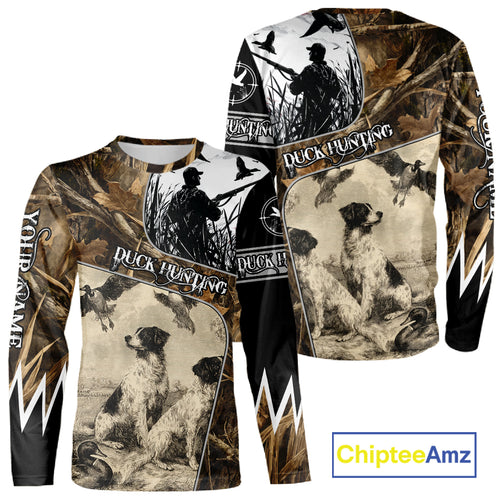 Duck Hunting Camouflage Mallard Duck Custom Name Shirts, Best Duck Hunting Season Gifts NBT149