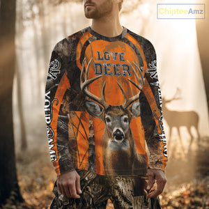 Custom Camo 3D Whitetail Deer Hunting Shirt Best Hunting Clothes For Deer Season NBT243