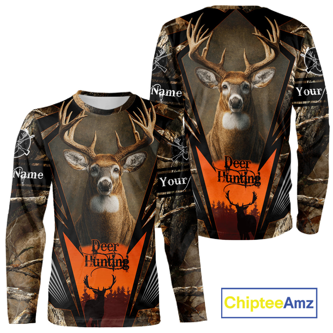 Deer Hunting Camo Customize Name 3D All Over Printed Shirts Personalized gift For Men NBT163