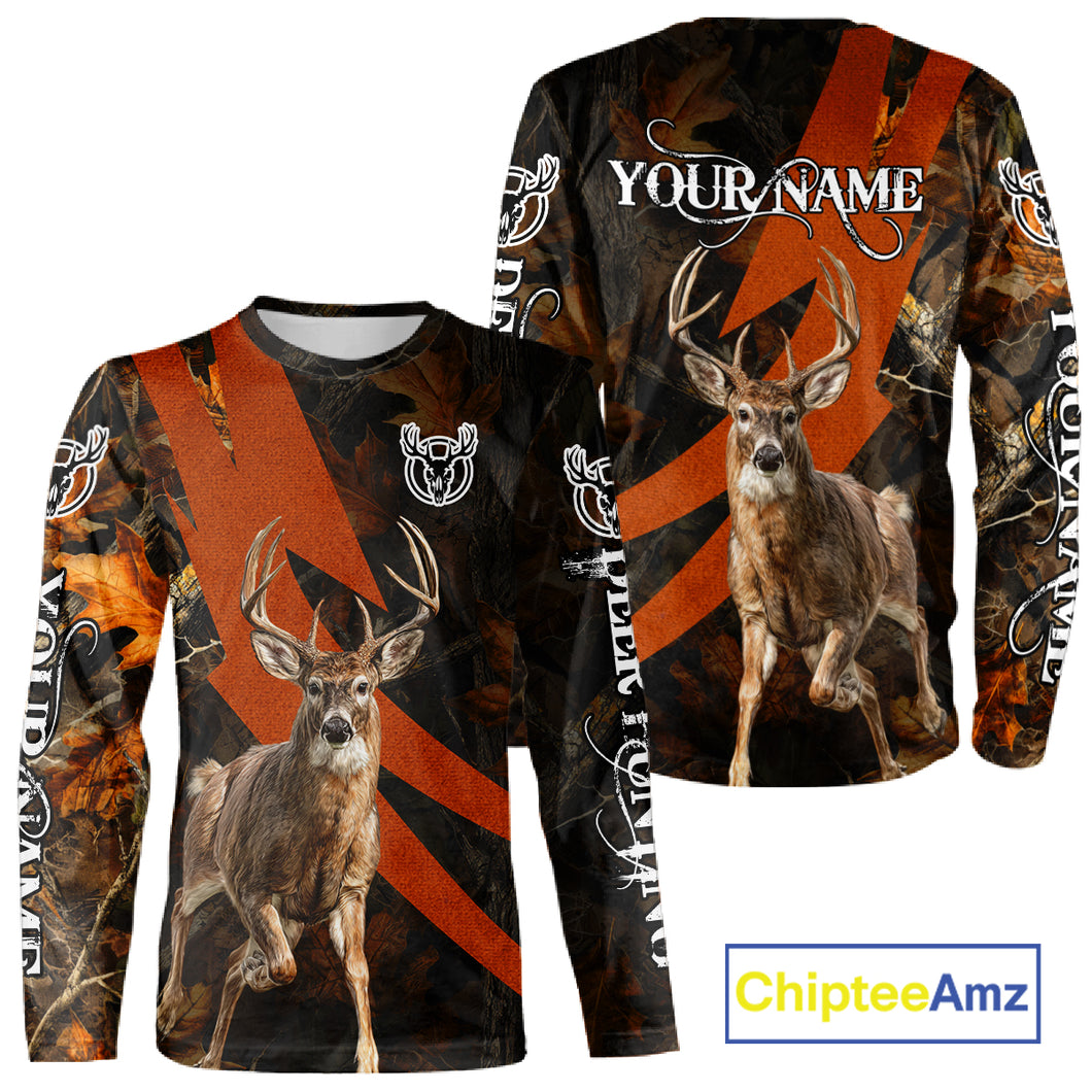Best Custom Camouflage Whitetail Deer Hunting Shirt All-Over Print 3D For Deer Hunters NBT255