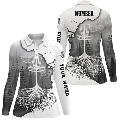 Black Forest Womens Disc Golf Polo Shirt Customized Disc Golf Tops For Women Disc Golf Basket LDT1033