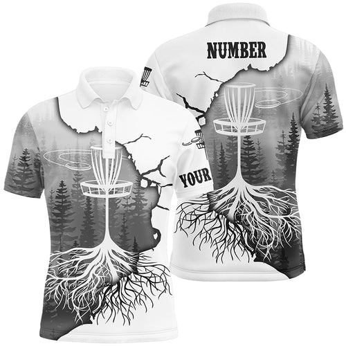 Black Forest Mens Disc Golf Polo Shirt Personalized Disc Golf Tops For Men Disc Golf Basket Shirt LDT1033