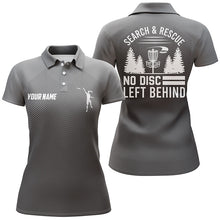 Load image into Gallery viewer, Search &amp; Rescue Grey Geometric Pattern Disc Golf Polo Shirts Cool Disc Golf Shirts For Women LDT0517